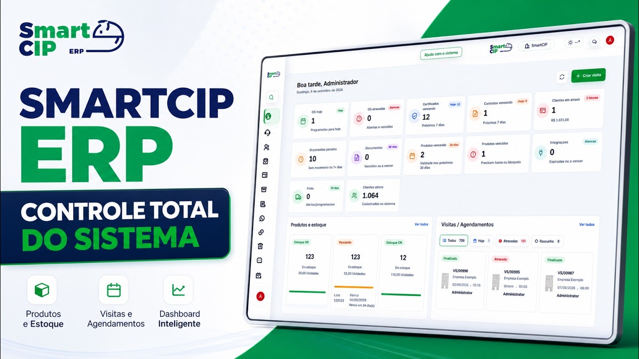 Capa do vídeo de apresentação geral do SmartCIP ERP